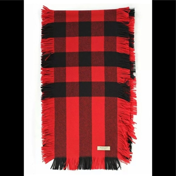 Burberry Unisex Half Mega Fashion Fringe Scarf - Picture 6 of 12